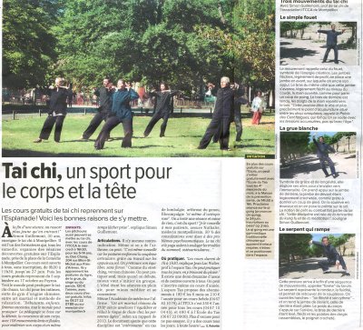 "Tai chi, un sport pour le corps et la tête" - La Gazette